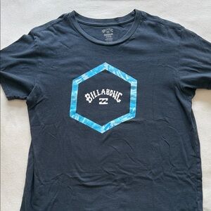 Billabong Blue T-shirt with Blue Hex Graphic, Boys XL